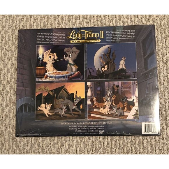 Walt Disney Lady and the Tramp 2 Scamp's Adventure Lithograph Portfolio New - Picture 2 of 3